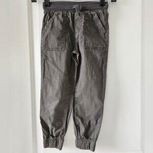 Kids sz5 Jumping Beans Joggers Pants Gray Elastic Waist Cotton Blend